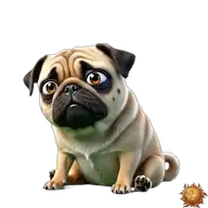 Mops: im Spionage-Modus WhatsApp-Sticker Original animierter Mops Sticker im Spionage-Modus für WhatsApp, erstellt von Dimensión Marta