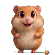 Original animated Hamster sticker showing saying thanks for WhatsApp, created by Dimension Marta