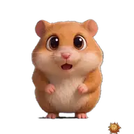 Original animated Hamster sticker showing sleeping for WhatsApp, created by Dimension Marta