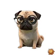 Mops: anklagend WhatsApp-Sticker Original animierter Mops Sticker anklagend für WhatsApp, erstellt von Dimensión Marta
