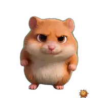 Original animated Hamster sticker showing impatient for WhatsApp, created by Dimension Marta