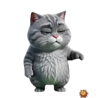 Original animated Grey sticker showing in a meeting for WhatsApp, created by Dimension Marta