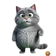 Original animated Grey sticker showing saying sorry for WhatsApp, created by Dimension Marta