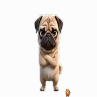 Mops: wütend WhatsApp-Sticker Original animierter Mops Sticker wütend für WhatsApp, erstellt von Dimensión Marta