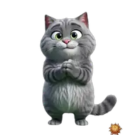 Original animated Grey sticker showing clapping for WhatsApp, created by Dimension Marta