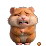 Original animated Hamster sticker showing feeling cold for WhatsApp, created by Dimension Marta