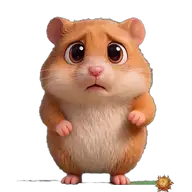Original animated Hamster sticker showing saying sorry for WhatsApp, created by Dimension Marta