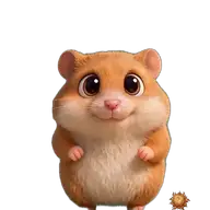 Original animated Hamster sticker showing blowing a kiss for WhatsApp, created by Dimension Marta