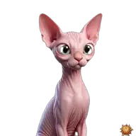 Sticker animado original de Sphynx pidiendo silencio para WhatsApp, creado por Dimensión Marta