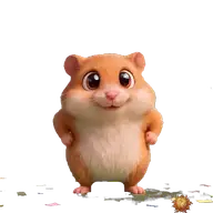Original animated Hamster sticker showing proud for WhatsApp, created by Dimension Marta
