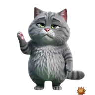 Original animated Grey sticker showing feeling hot for WhatsApp, created by Dimension Marta