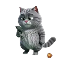 Original animated Grey sticker showing waiting for a reply for WhatsApp, created by Dimension Marta