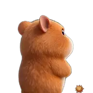 Original animated Hamster sticker showing gobsmacked for WhatsApp, created by Dimension Marta