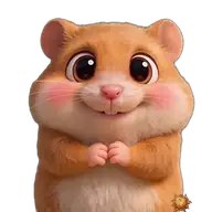 Original animated Hamster sticker showing saying I love you for WhatsApp, created by Dimension Marta
