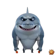 Original animierter Hai Sticker erntend für WhatsApp, erstellt von Dimensión Marta