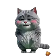 Original animated Grey sticker showing embarrassed for WhatsApp, created by Dimension Marta