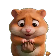 Original animated Hamster sticker showing broke for WhatsApp, created by Dimension Marta