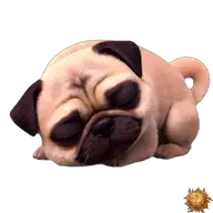 Mops: aufwachend WhatsApp-Sticker Original animierter Mops Sticker aufwachend für WhatsApp, erstellt von Dimensión Marta
