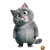 Original animated Grey sticker showing confused for WhatsApp, created by Dimension Marta