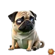 Mops: mit gutem Neid WhatsApp-Sticker Original animierter Mops Sticker mit gutem Neid für WhatsApp, erstellt von Dimensión Marta