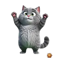 Original animated Grey sticker showing celebrating a win for WhatsApp, created by Dimension Marta