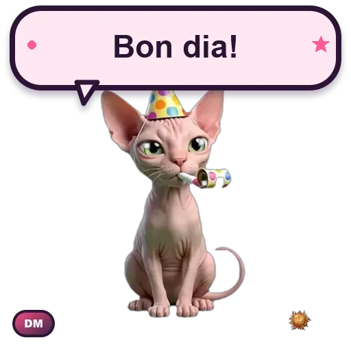 Sticker animado de Sphynx en catalán