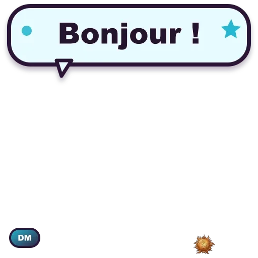 Sticker animé du Hamster disant Bonjour