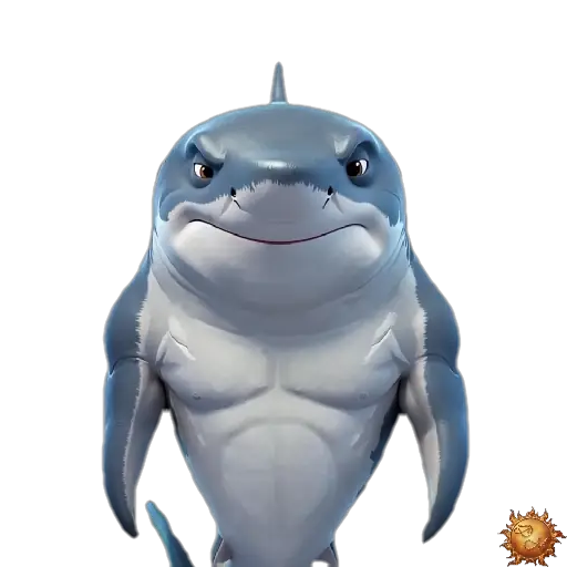 Sticker animado HD de Tiburón para WhatsApp